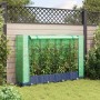 Jardinera elevada con cubierta de invernadero aspecto ratán 160x40x123 cm en Macetas y jardineras | Comprar online en Foru.es