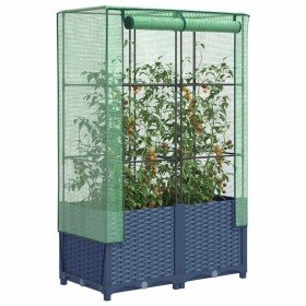 Arriate con cubierta invernadero aspecto ratán 80x40x138 cm en Macetas y jardineras | Comprar online en Foru.es