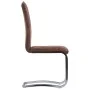 Sillas comedor voladizas 2 uds piel de ante artificial marrón de vidaXL, Sillas de comedor - Ref: Foro24-281783, Precio: 147,...