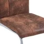 Sillas comedor voladizas 2 uds piel de ante artificial marrón de vidaXL, Sillas de comedor - Ref: Foro24-281783, Precio: 147,...