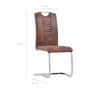 Sillas comedor voladizas 2 uds piel de ante artificial marrón de vidaXL, Sillas de comedor - Ref: Foro24-281783, Precio: 147,...