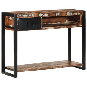 Mesa consola multicolor madera maciza reciclada 100x35x75 cm en Mesas consola | Comprar online en Foru.es