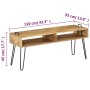 Mueble para TV madera maciza de mango 110x35x45 cm de vidaXL, Muebles TV - Ref: Foro24-246021, Precio: 120,94 €, Descuento: %