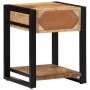 Mesa auxiliar madera maciza de mango rugosa 40x40x50 cm en Mesas auxiliares | Comprar online en Foru.es