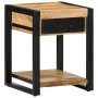 Mesa auxiliar madera maciza de mango rugosa 40x40x50 cm en Mesas auxiliares | Comprar online en Foru.es
