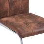 Sillas voladizas comedor 6 uds piel de ante artificial marrón de vidaXL, Sillas de comedor - Ref: Foro24-278838, Precio: 451,...
