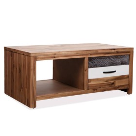 Mesa de centro de madera maciza de acacia 90x50x37,5 cm de vidaXL, Mesas de centro - Ref: Foro24-246043, Precio: 157,59 €, De...