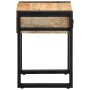 Mesa auxiliar madera maciza de mango rugosa 35x35x50 cm en Mesas auxiliares | Comprar online en Foru.es