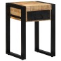 Mesa auxiliar madera maciza de mango rugosa 35x35x50 cm en Mesas auxiliares | Comprar online en Foru.es