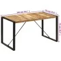 Mesa de comedor 140x70x75 cm madera maciza de mango de vidaXL, Mesas de cocina y de comedor - Ref: Foro24-247420, Precio: 228...