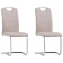 Sillas de comedor voladizas 2 uds cuero sintético capuchino de vidaXL, Sillas de comedor - Ref: Foro24-281779, Precio: 158,96...