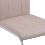 Sillas de comedor voladizas 2 uds cuero sintético capuchino de vidaXL, Sillas de comedor - Ref: Foro24-281779, Precio: 153,08...