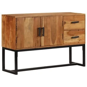 Solid brown acacia wood sideboard 110x30x70 cm by vidaXL, Sideboards - Ref: Foro24-246142, Price: 283,68 €, Discount: %