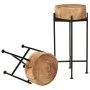 Juego de mesas auxiliares 2 unidades madera maciza de acacia de vidaXL, Mesas auxiliares - Ref: Foro24-246207, Precio: 88,77 ...
