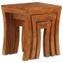 Stackable tables 3 pieces solid brown acacia wood 50x35x50 cm by vidaXL, Side tables - Ref: Foro24-246101, Price: 209,22 €, D...