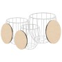Set mesas de centro 3 uds madera contrachapada de álamo hierro de vidaXL, Mesas de centro - Ref: Foro24-246837, Precio: 75,60...