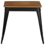 Solid acacia wood and steel dining table 75x75x76 cm by vidaXL, Kitchen and dining tables - Ref: Foro24-246296, Price: 186,39...