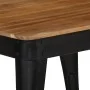 Solid acacia wood and steel dining table 75x75x76 cm by vidaXL, Kitchen and dining tables - Ref: Foro24-246296, Price: 186,39...