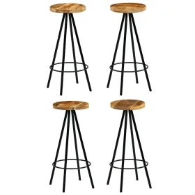 Küchenbarhocker 4 Einheiten aus massivem Mangoholz von vidaXL, Küchenhocker - Ref: Foro24-246239, Preis: 268,27 €, Rabatt: %
