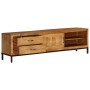 Mueble de TV madera maciza de mango 140x30x40 cm de vidaXL, Muebles TV - Ref: Foro24-246786, Precio: 293,05 €, Descuento: %