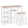 Conjunto de mesa alta de cocina 3 piezas MDF blanco de vidaXL, muebles para cocinas y comedores - Ref: Foro24-245364, Precio:...