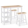 Conjunto de mesa alta de cocina 3 piezas MDF blanco de vidaXL, muebles para cocinas y comedores - Ref: Foro24-245364, Precio:...