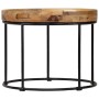 Mesa de centro de madera maciza de mango y acero 50x40 cm de vidaXL, Mesas de centro - Ref: Foro24-246672, Precio: 92,26 €, D...