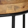 Mesa de centro de madera maciza de mango y acero 50x40 cm de vidaXL, Mesas de centro - Ref: Foro24-246672, Precio: 92,26 €, D...
