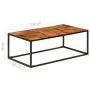 Mesa de centro madera maciza de acacia y acero 110x60x40 cm de vidaXL, Mesas de centro - Ref: Foro24-246678, Precio: 117,09 €...