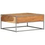 Mesa de centro de madera maciza de acacia 75x75x35 cm de vidaXL, Mesas de centro - Ref: Foro24-247585, Precio: 186,95 €, Desc...