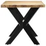 Mesa de comedor madera maciza de mango rugosa 160x80x75 cm de vidaXL, Mesas de cocina y de comedor - Ref: Foro24-247433, Prec...
