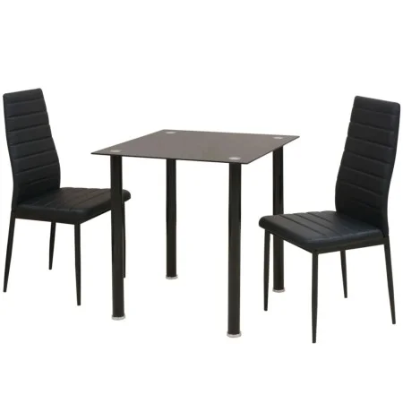 Conjunto de mesas y sillas de comedor de tres piezas negro de vidaXL, muebles para cocinas y comedores - Ref: Foro24-242932, ...
