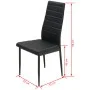Conjunto de mesas y sillas de comedor de tres piezas negro de vidaXL, muebles para cocinas y comedores - Ref: Foro24-242932, ...