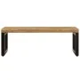 Mesa de centro madera maciza de mango y acero 100x50x35 cm de vidaXL, Mesas de centro - Ref: Foro24-247337, Precio: 167,37 €,...