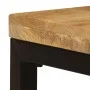 Mesa de centro madera maciza de mango y acero 100x50x35 cm de vidaXL, Mesas de centro - Ref: Foro24-247337, Precio: 167,37 €,...