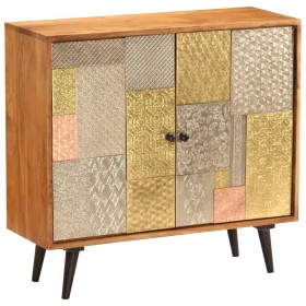 Aparador de madera maciza de acacia 80x30x75 cm de vidaXL, Aparadores - Ref: Foro24-247683, Precio: 323,24 €, Descuento: %