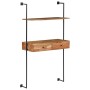 Escritorio de pared de madera maciza de acacia 90x40x170 cm de vidaXL, Estantes y estanterías - Ref: Foro24-247694, Precio: 1...