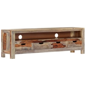 Mueble de TV madera maciza de sheesham 130x30x40 cm de vidaXL, Muebles TV - Ref: Foro24-247750, Precio: 210,21 €, Descuento: %