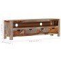 Mueble de TV madera maciza de sheesham 130x30x40 cm de vidaXL, Muebles TV - Ref: Foro24-247750, Precio: 210,21 €, Descuento: %