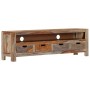Mueble de TV madera maciza de sheesham 130x30x40 cm de vidaXL, Muebles TV - Ref: Foro24-247750, Precio: 210,21 €, Descuento: %