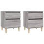 Mesitas de noche 2 unidades gris Sonoma 40x35x50 cm de vidaXL, Taquillas y armarios de almacenamiento - Ref: Foro24-821839, P...