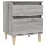 Mesitas de noche 2 unidades gris Sonoma 40x35x50 cm de vidaXL, Taquillas y armarios de almacenamiento - Ref: Foro24-821839, P...