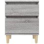 Mesitas de noche 2 unidades gris Sonoma 40x35x50 cm de vidaXL, Taquillas y armarios de almacenamiento - Ref: Foro24-821839, P...
