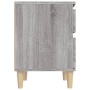 Mesitas de noche 2 unidades gris Sonoma 40x35x50 cm de vidaXL, Taquillas y armarios de almacenamiento - Ref: Foro24-821839, P...