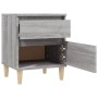 Mesitas de noche 2 unidades gris Sonoma 40x35x50 cm de vidaXL, Taquillas y armarios de almacenamiento - Ref: Foro24-821839, P...