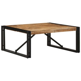 Mesa de centro 80x80x35 cm madera maciza de mango rugosa en Mesas de centro | Comprar online en Foru.es