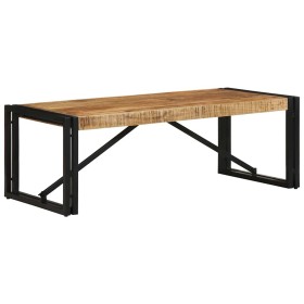 Mesa de centro de madera maciza de mango rugosa 100x50x35 cm en Mesas de centro | Comprar online en Foru.es
