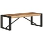 Mesa de centro de madera maciza de mango rugosa 100x50x35 cm en Mesas de centro | Comprar online en Foru.es