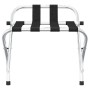 Soporte para maletas con respaldo plateado 56x39x52 cm de vidaXL, Portaequipajes y soportes para maletas - Ref: Foro24-153074...