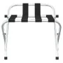 Soporte para maletas con respaldo plateado 56x39x52 cm de vidaXL, Portaequipajes y soportes para maletas - Ref: Foro24-153074...
